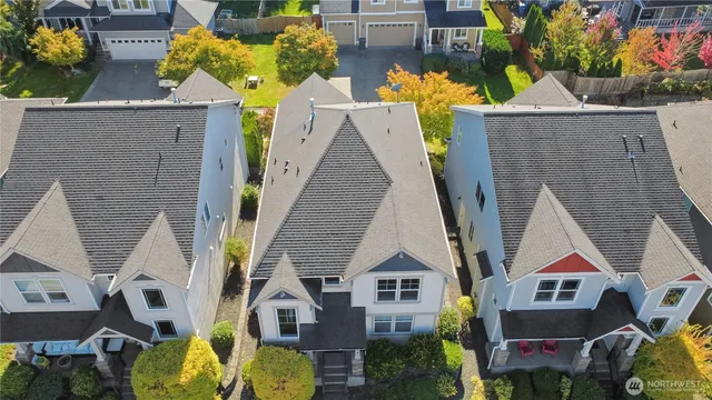 a aerial view of multi story residential apartment building