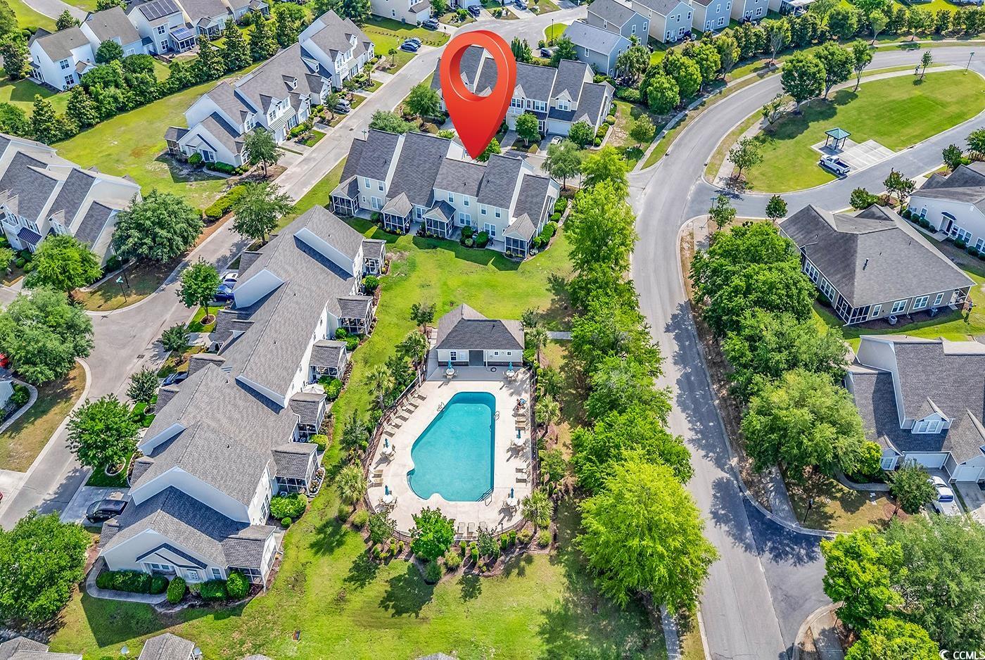 101 Culpepper Way, Unit 1006 Myrtle Beach, SC 29579 - Photo 30 of 40 Aerial perspective of suburban area featuring a pool