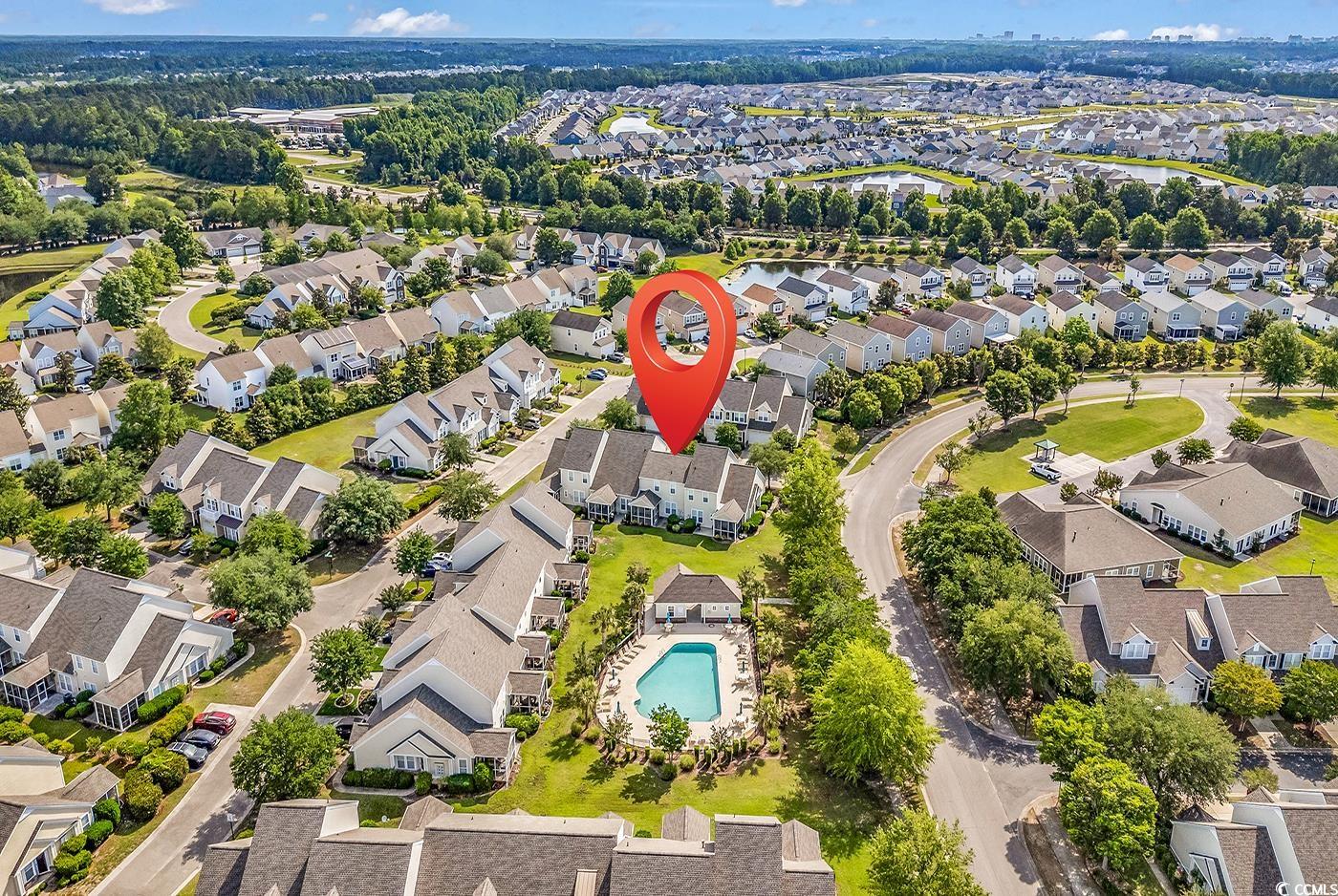 101 Culpepper Way, Unit 1006 Myrtle Beach, SC 29579 - Photo 32 of 40 Aerial perspective of suburban area featuring a pool area
