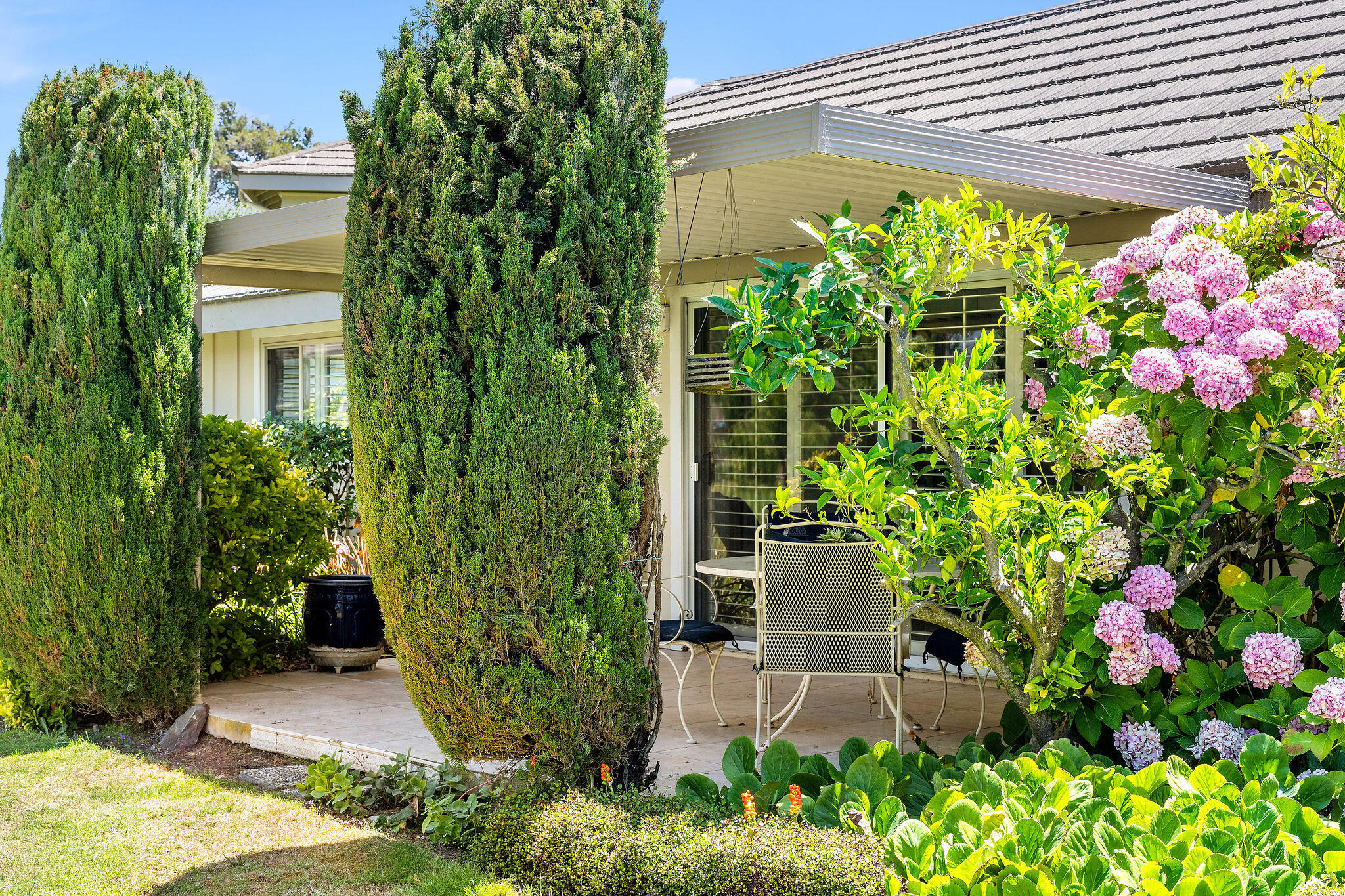 5822 Encina Road, Unit 2 Santa Barbara, CA 93117 - Photo 31 of 42 a small garden covered with flower plants