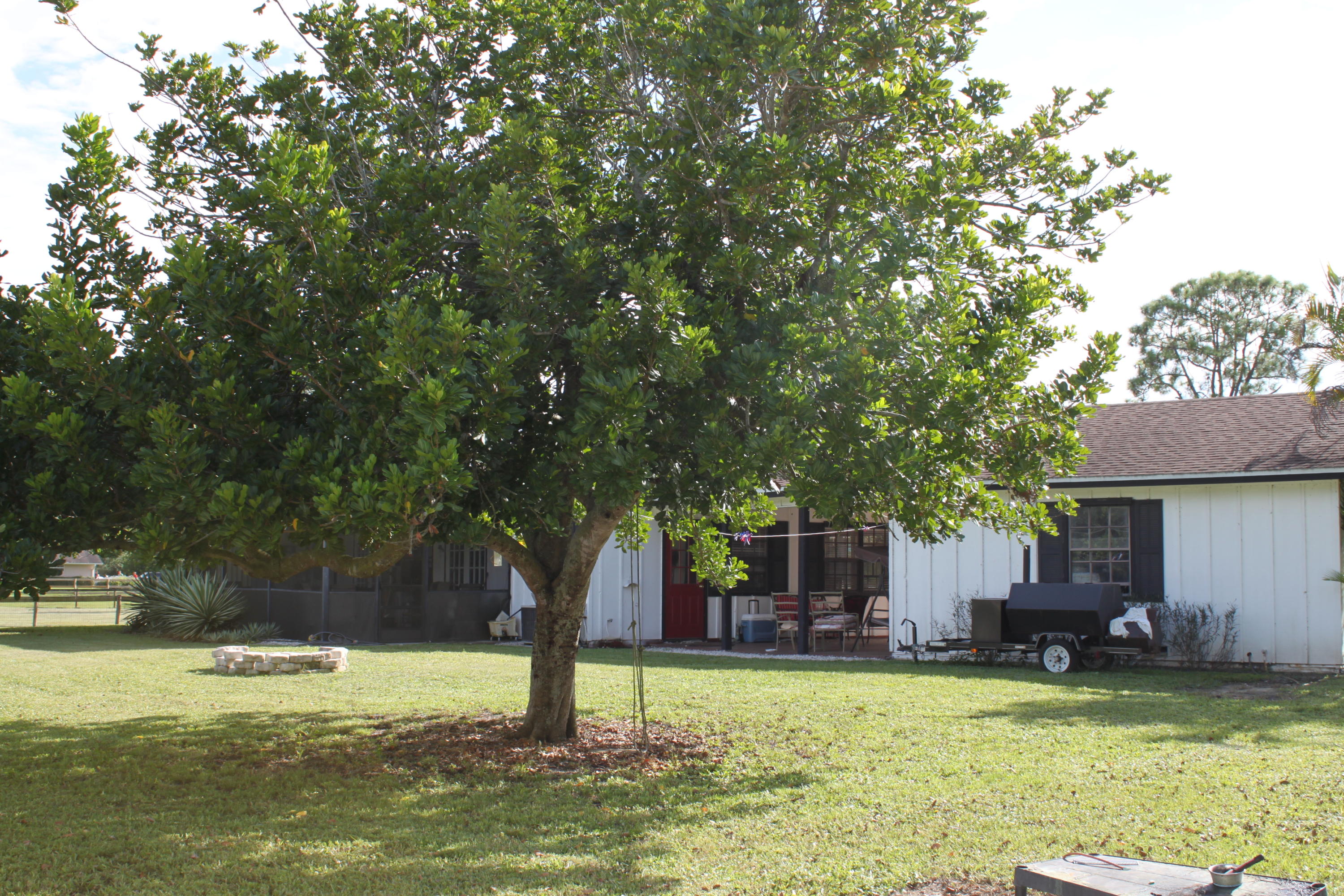 3840 Dellwood Road Loxahatchee, FL 33470 - Photo 48 of 60 a view of a house with swimming pool and a yard