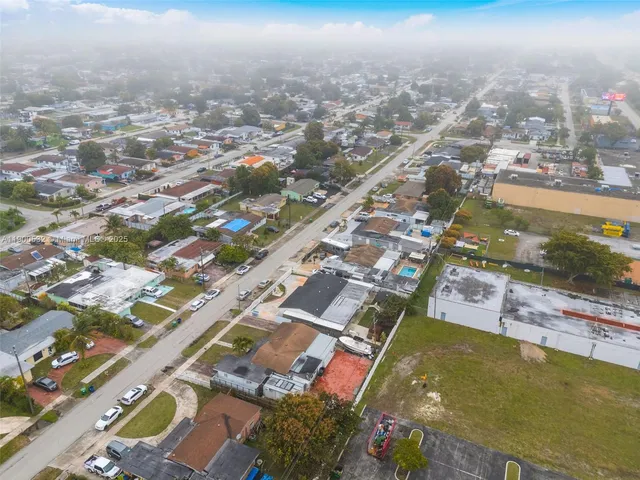 an aerial view of a city