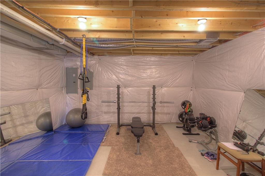 112 Ashley Ridge Court Beaver, PA 15009 - Photo 22 of 25 Unfinished space currently used as a fitness area.