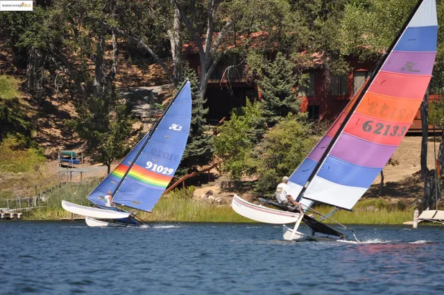 a view of lake and mountain