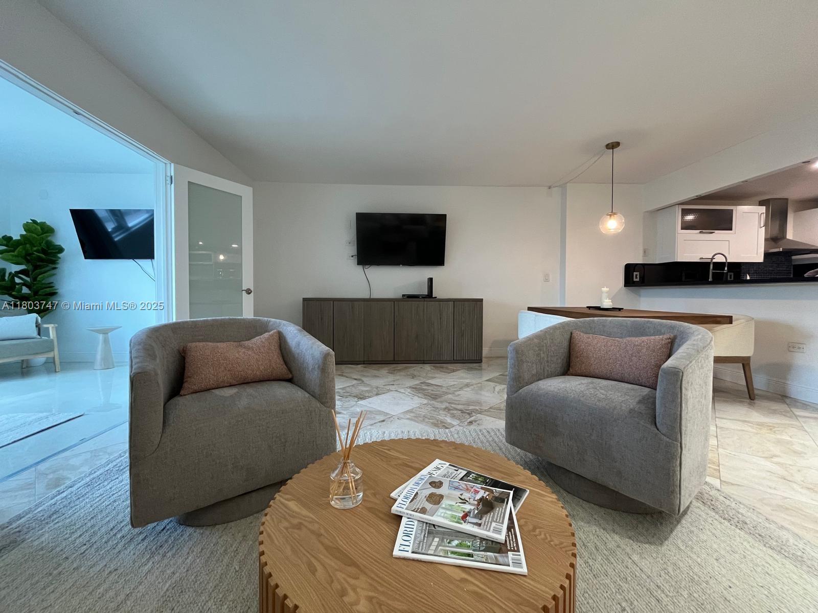 2301 Collins Avenue, Unit 731 Miami Beach, FL 33139 - Photo 31 of 31 a living room with furniture and a flat screen tv
