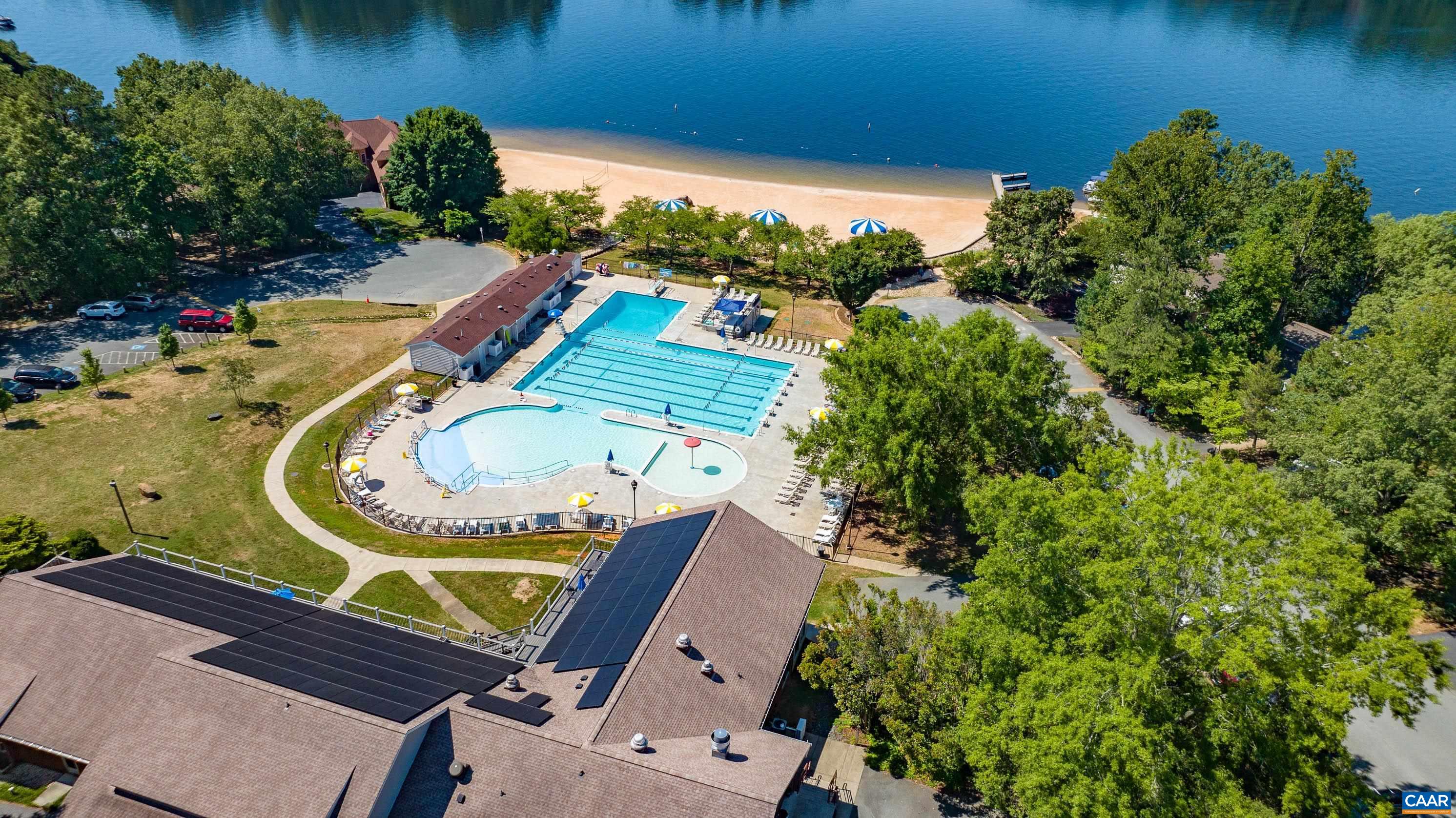 33 Brougham Road Palmyra, VA 22963 - Photo 49 of 49 an aerial view of a house with swimming pool and garden