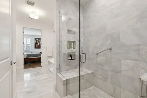a en suite bathroom with a shower