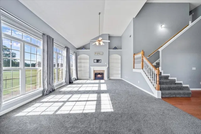 a view of an entryway with staircase