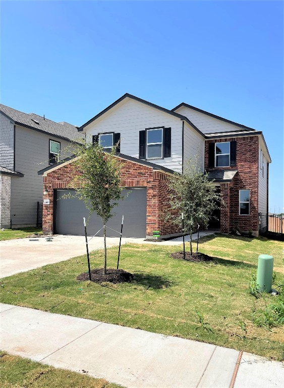 a house view with a garden space