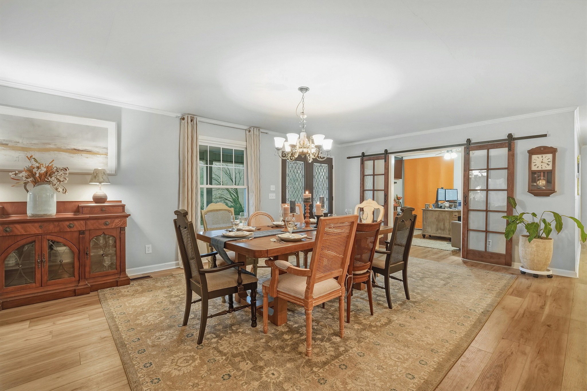 811 Hogans Branch Road Hendersonville, TN 37075 - Photo 6 of 34 a view of a dining room with furniture window and wooden floor