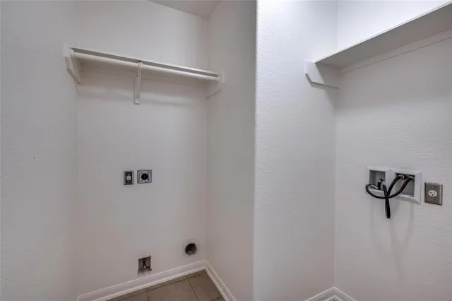 a view of small space with racks on the wall