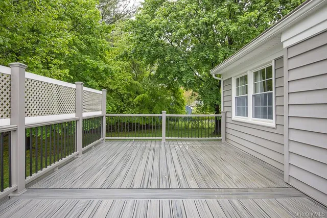 a view of deck with wooden floor and fence