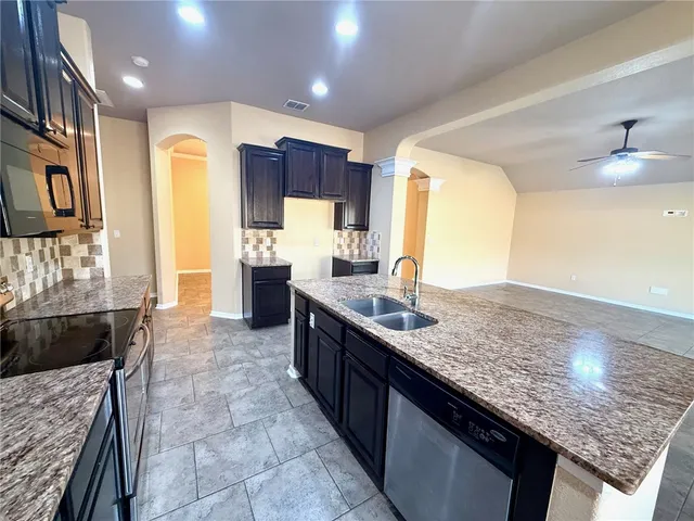 a refrigerator in a kitchen
