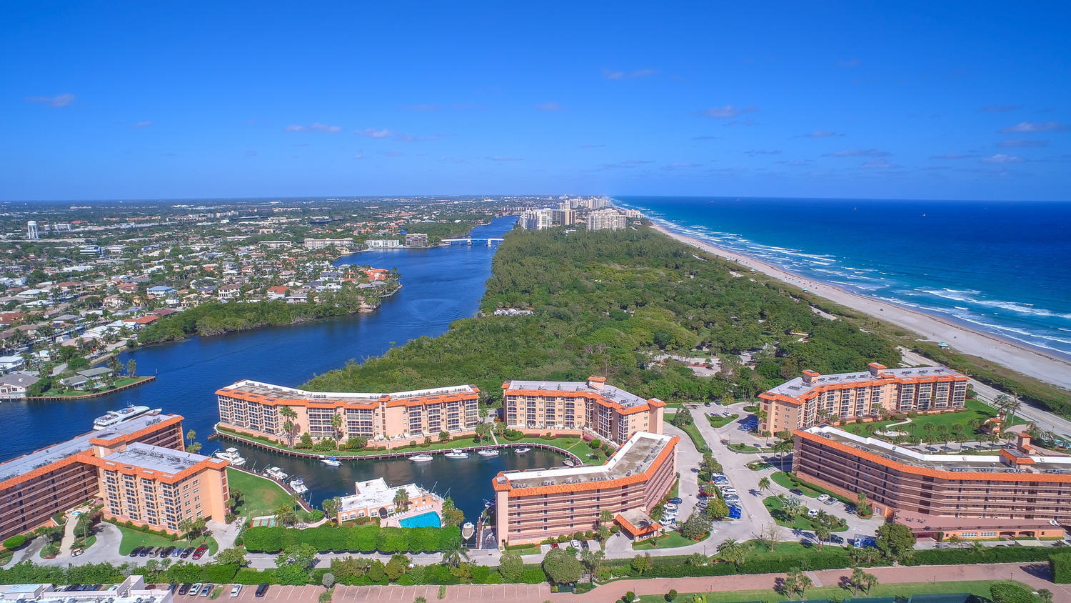 2871 North Ocean Boulevard, Unit C205 Boca Raton, FL 33431 - Photo 32 of 97 4_aerial_san_remo_property_from_south_in