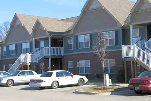 a car parked in front of a house