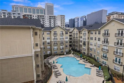 a view of building with an outdoor space