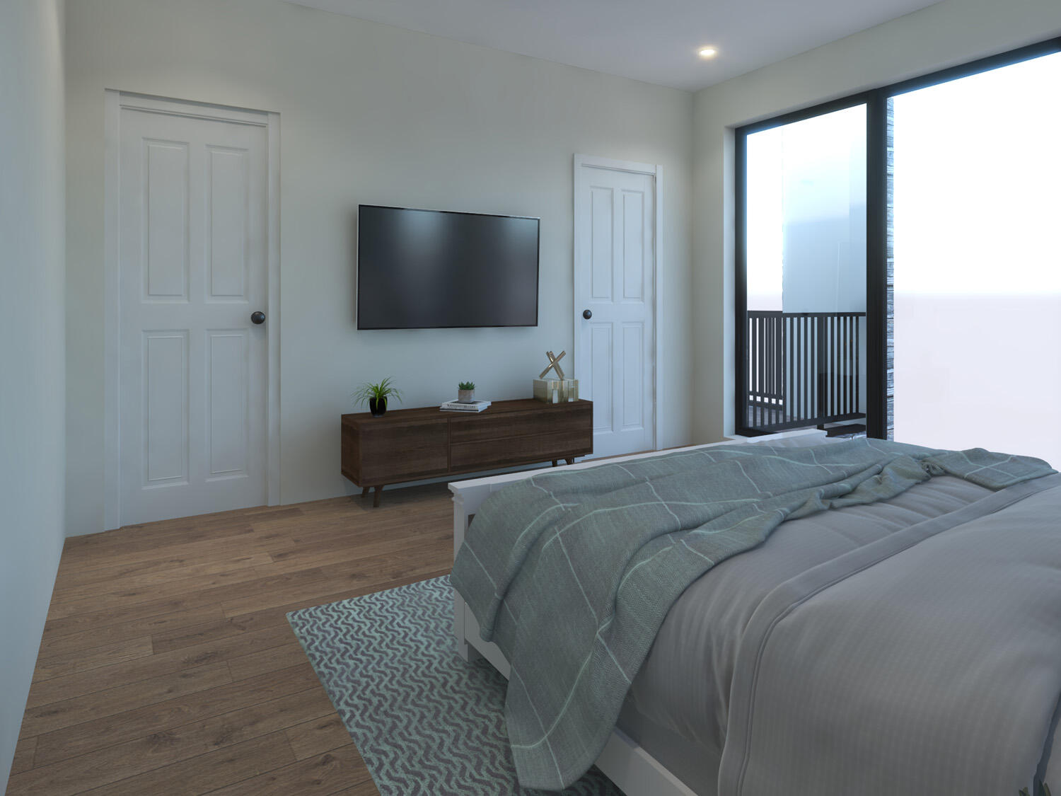 200 B 15th Circle Key Colony Beach, FL 33051 - Photo 30 of 72 a bedroom with a bed and a flat screen tv