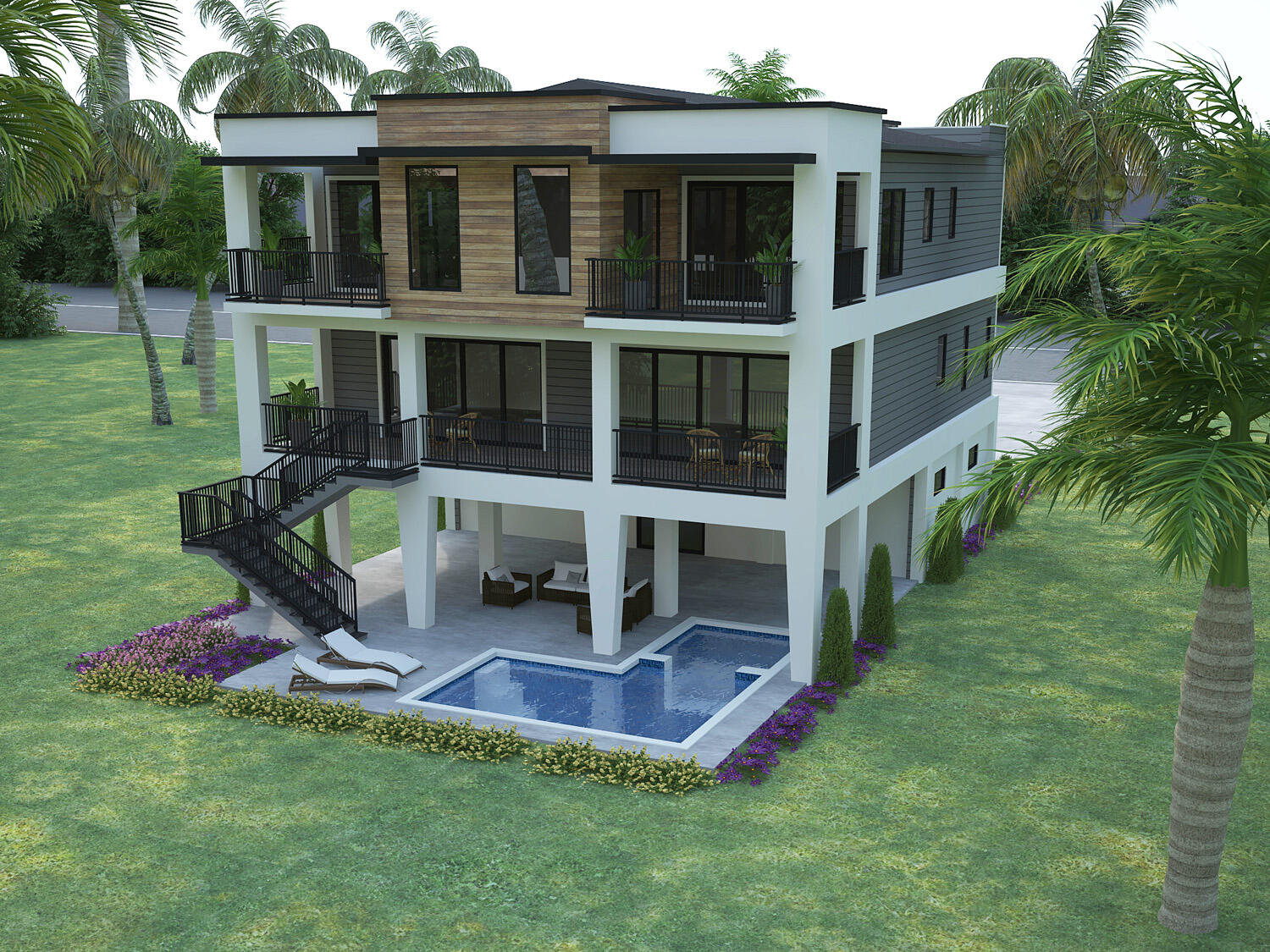 200 B 15th Circle Key Colony Beach, FL 33051 - Photo 37 of 72 a view of a house with backyard porch and sitting area