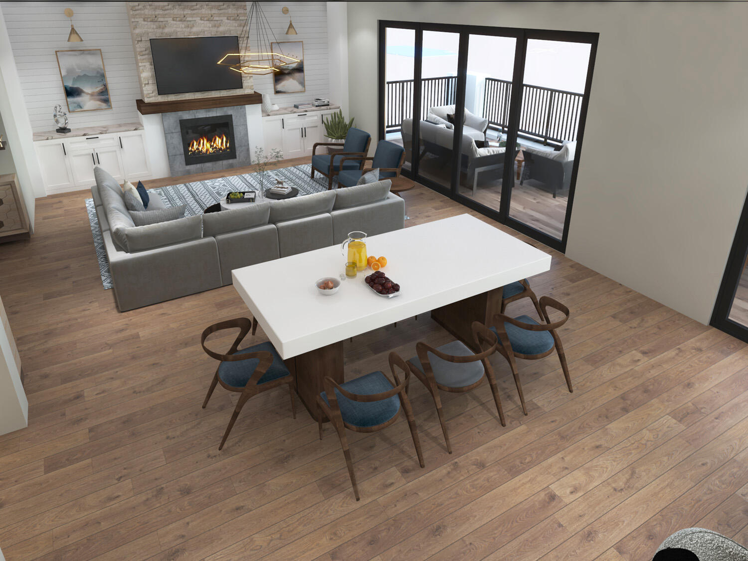 200 B 15th Circle Key Colony Beach, FL 33051 - Photo 45 of 72 a living room with furniture a fireplace and a table