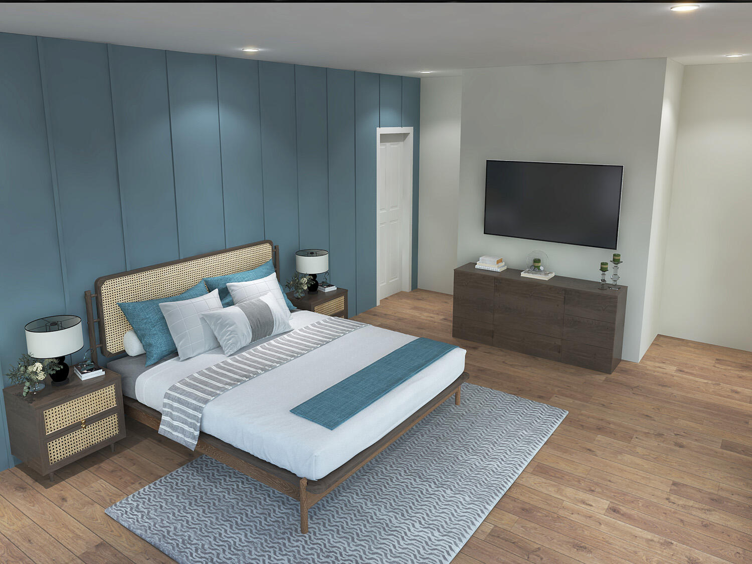 200 B 15th Circle Key Colony Beach, FL 33051 - Photo 59 of 72 a bedroom with a bed and a flat screen television