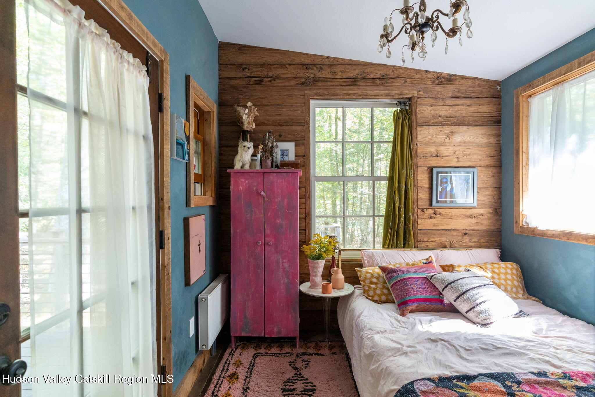 36 Cross Patch Road Willow, NY 12495 - Photo 14 of 32 a bedroom with a bed and a large window with outer view