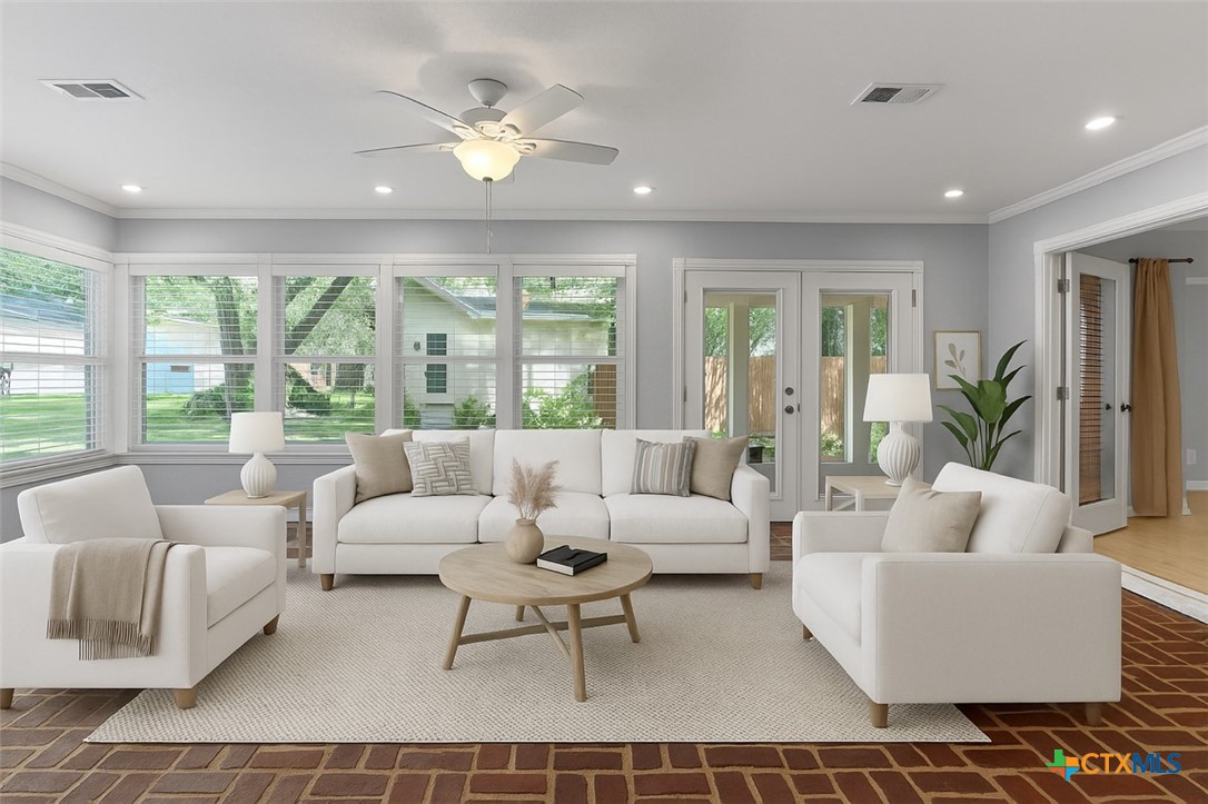 3745-3735 Canyon Heights Road Belton, TX 76513 - Photo 23 of 45 a living room with furniture and a large window