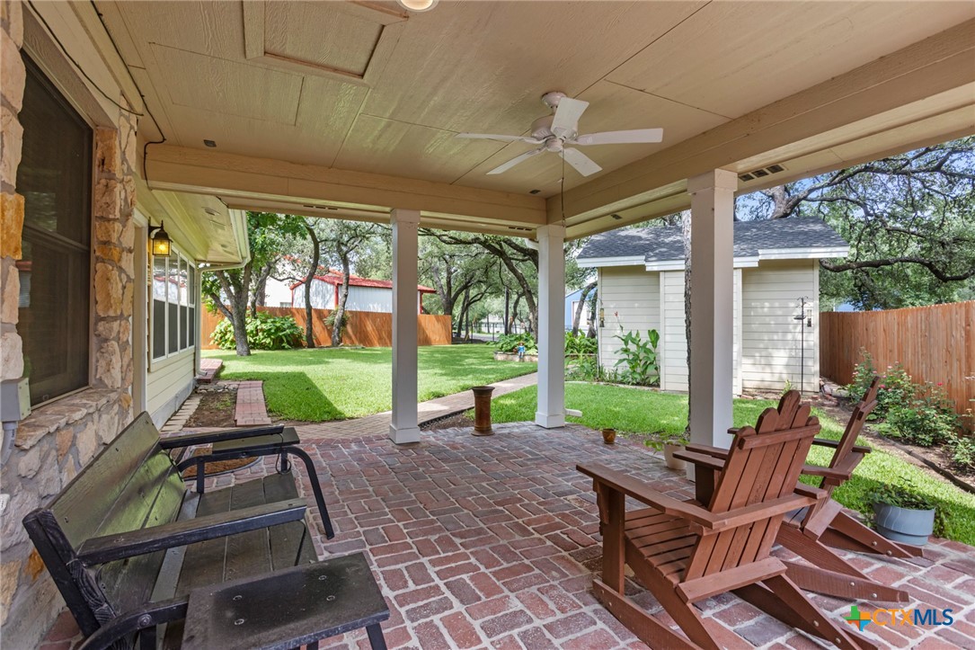 3745-3735 Canyon Heights Road Belton, TX 76513 - Photo 40 of 45 a view of yard with patio