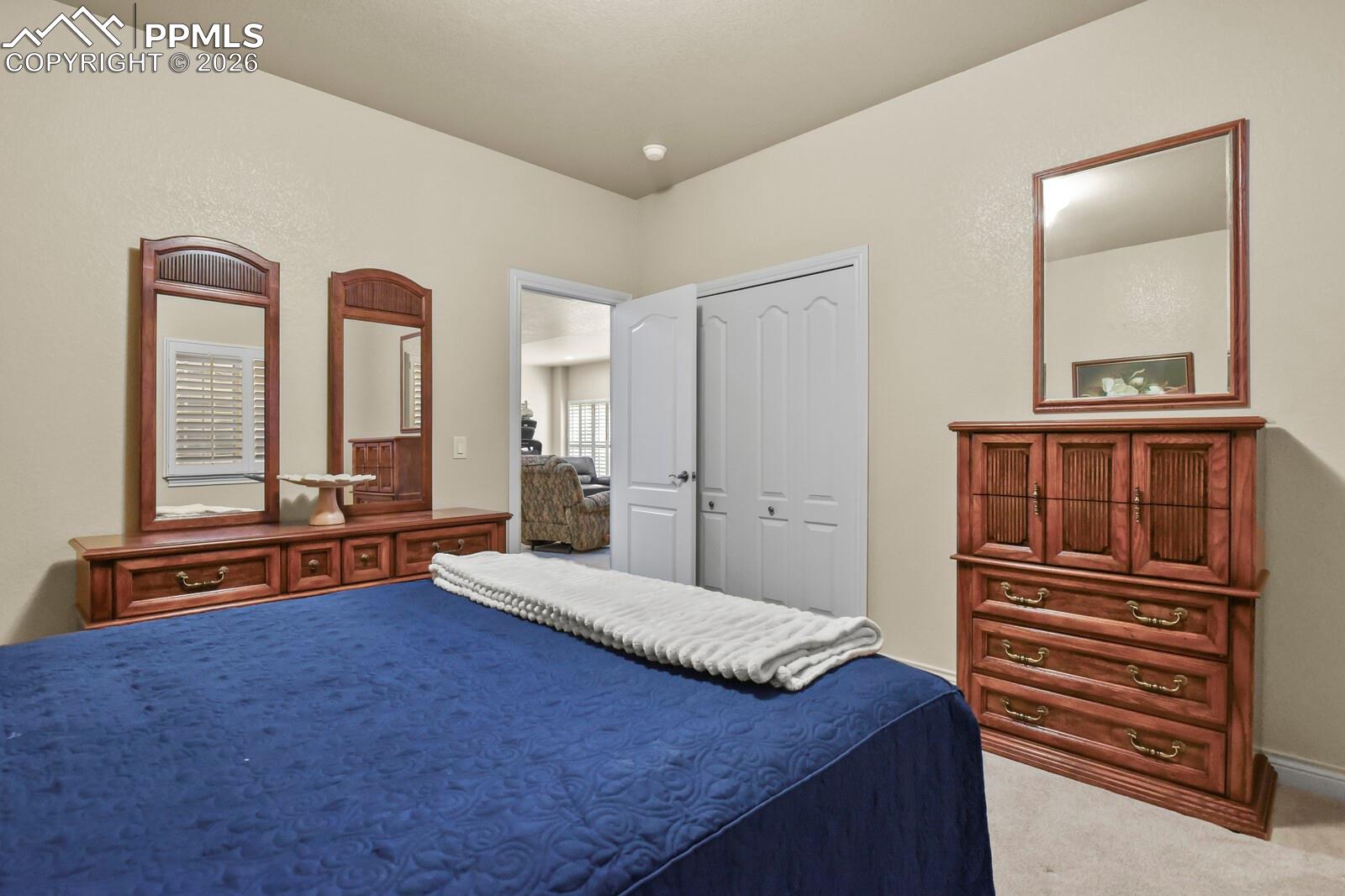 617 Concerto Drive Colorado Springs, CO 80906 - Photo 34 of 46 Fourth bedroom features light-colored walls and carpeted flooring.