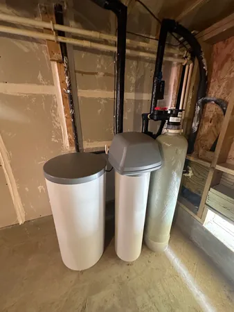 a view of a bathtub in a room