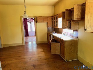 3533 Snakepath Road Blairs, VA 24527 - Photo 18 of 24 Kitchen featuring wood-finish flooring, ample cabi