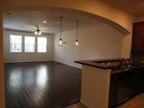 a view of a livingroom with a window