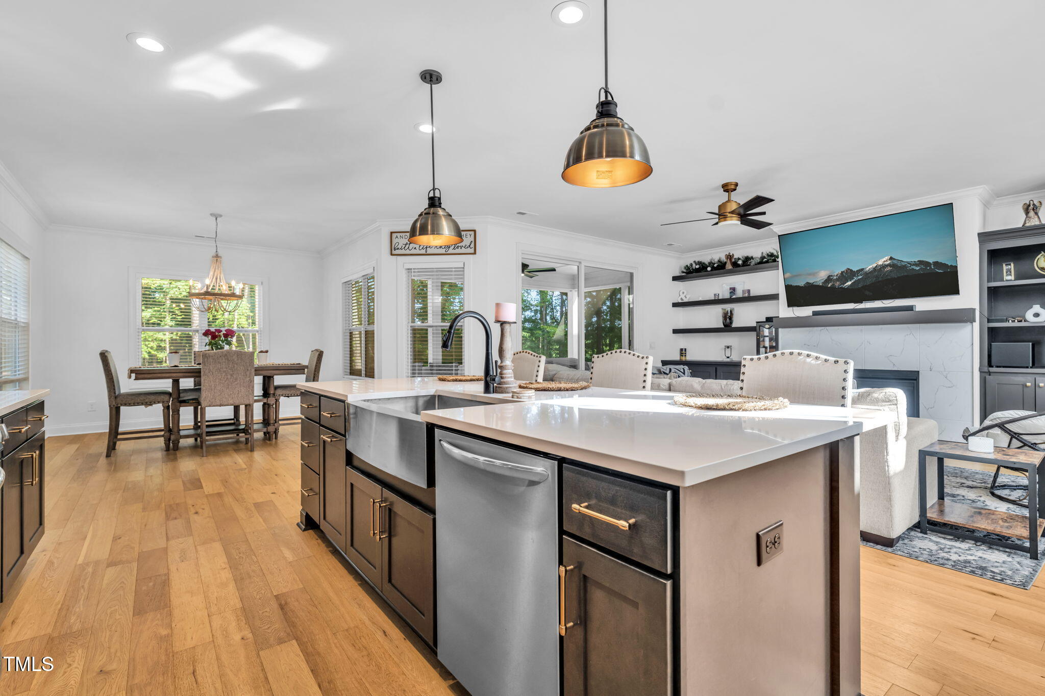 45 Tamaran Ct Spring Spring Hope, NC 27882 - Photo 6 of 35 a kitchen with a sink a counter and chairs