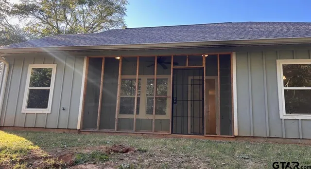 a view of front door of house
