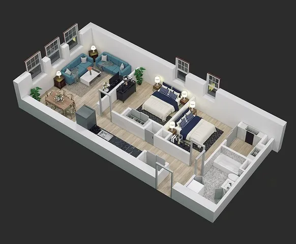 an aerial view of residential house with outdoor space