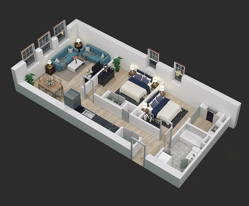 6 Chatham Street, Unit 301 Worcester, MA 01608 - Photo 7 of 7 an aerial view of residential house with outdoor space