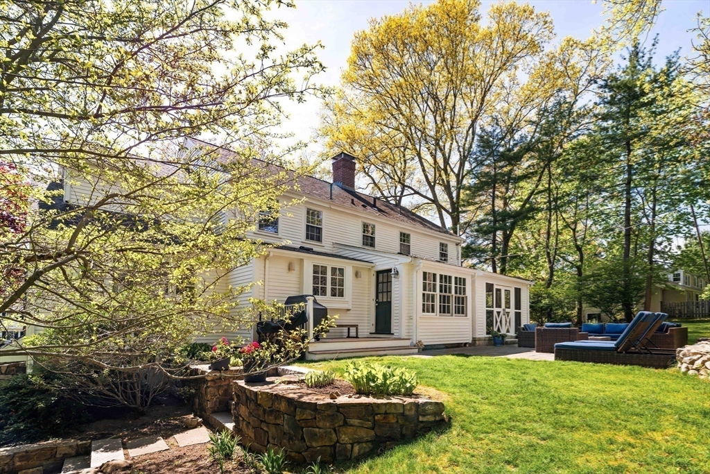 81 Hampshire Road Wellesley, MA 02481 - Photo 27 of 28 a view of a house with swimming pool and sitting area