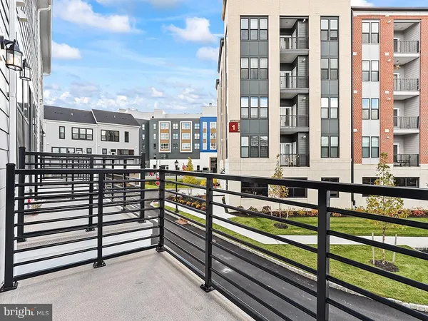 a view of a building with a bench