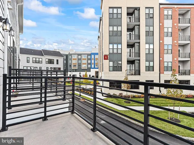 a view of a building with a bench