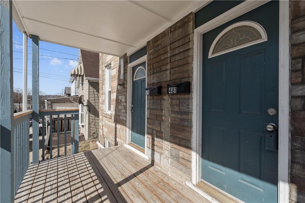 481 Union Street Verona, PA 15147 - Photo 2 of 25 a view of balcony and wooden floor