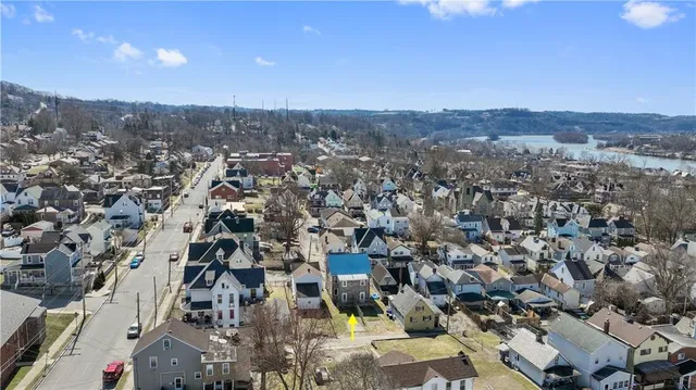 an aerial view of multiple house