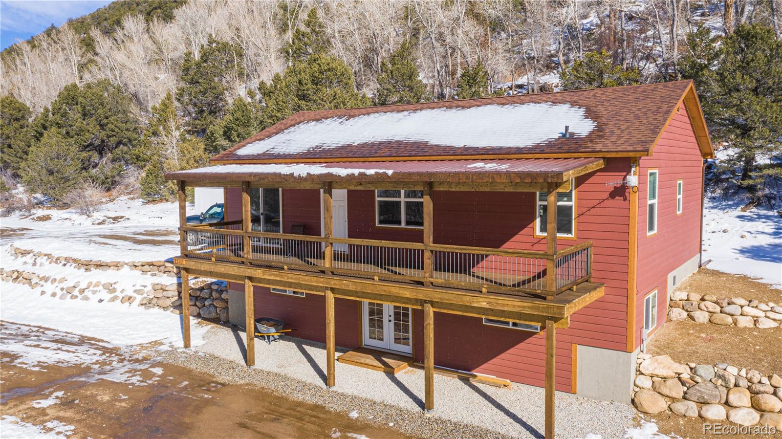 a view of house with outdoor seating space
