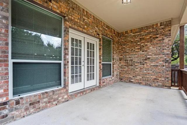 a view of front door of house