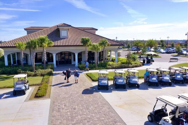 a view of a swimming pool with an ocean view