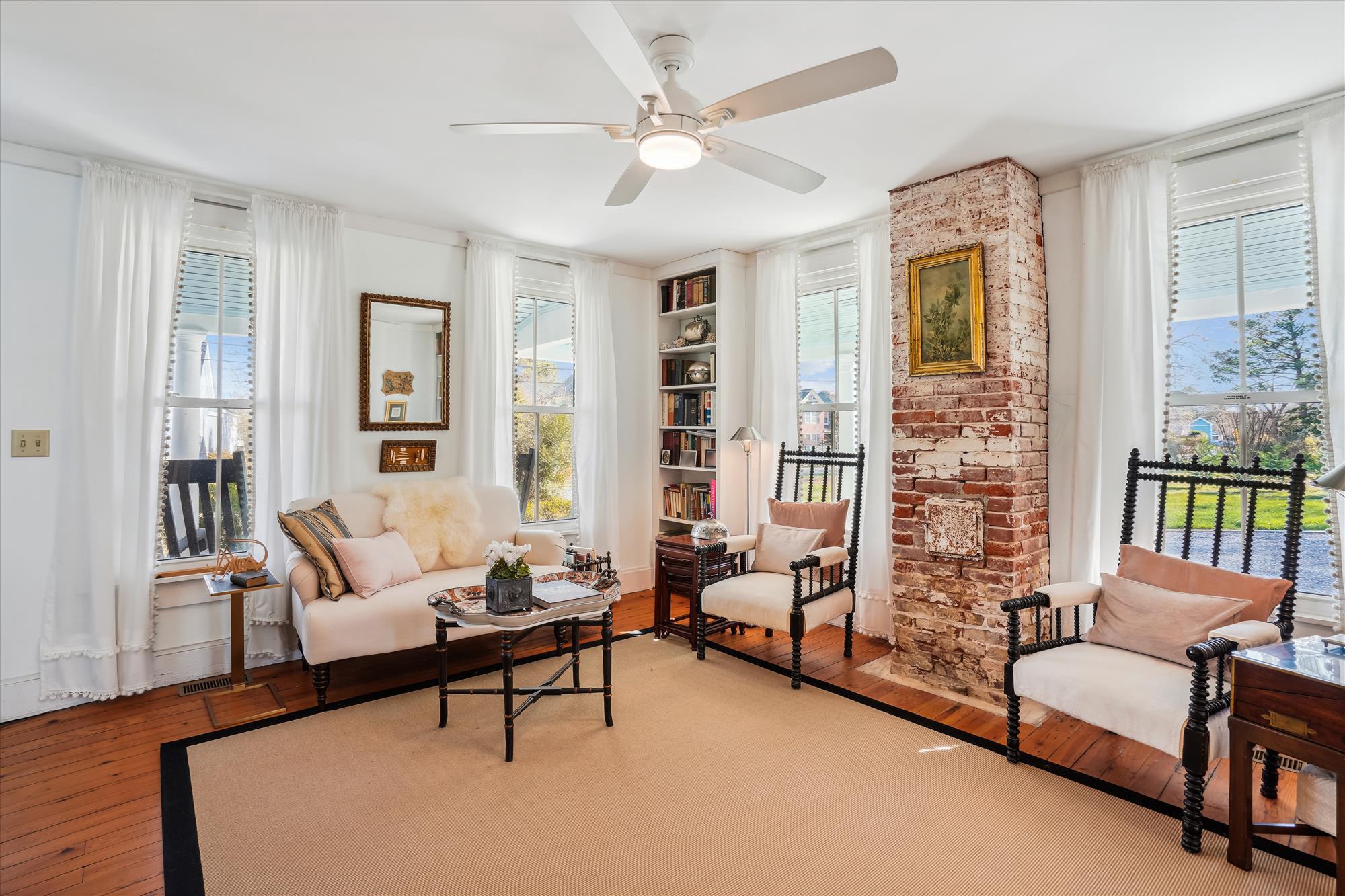 6394 Bozman Neavitt Road Neavitt, MD 21652 - Photo 8 of 29 Light-filled room with original chimney!