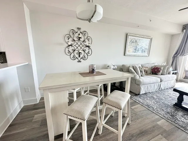 a view of a balcony with an ocean view