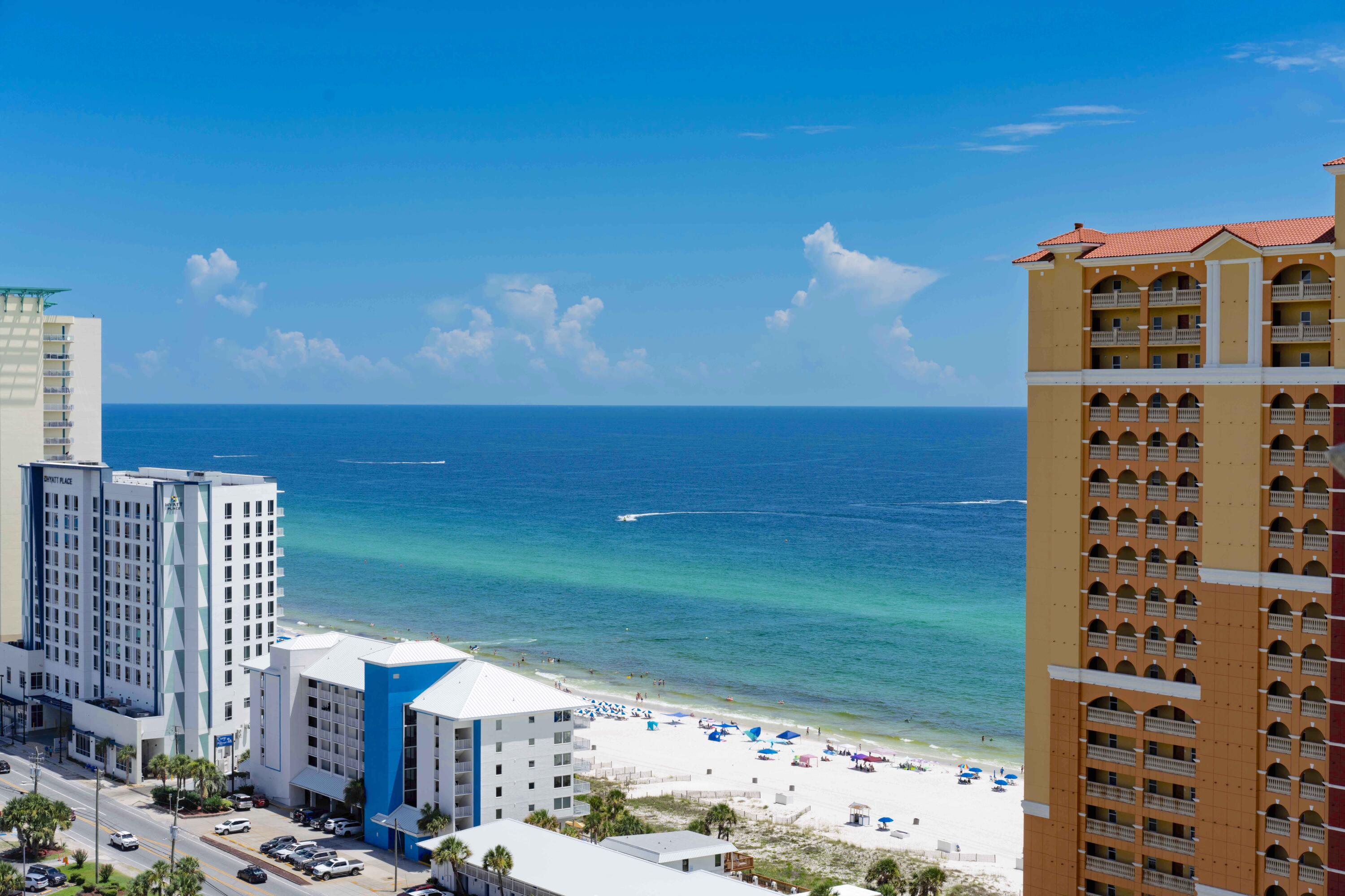 15928 Front Beach Road, Unit 32011 Panama City Beach, FL 32413 - Photo 44 of 84 a view of a city with tall buildings