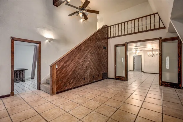 a view of a hallway with entryway