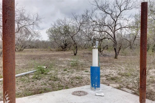 a view of a road with a tree in the background