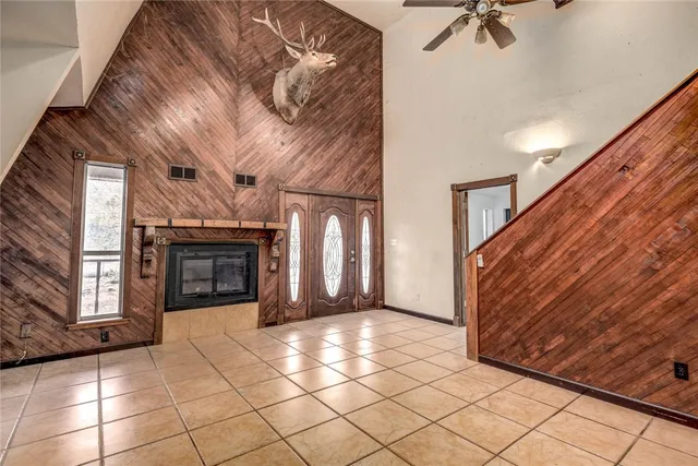a view of a livingroom with a fireplace
