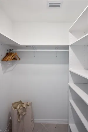a close view of closet